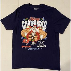 Dallas Cowboys Merry Crushmas-2018 Cowboys Vs Buccaneers T-shirt Adult Medium